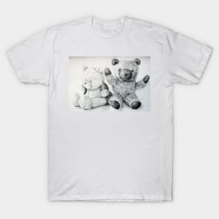 Teddy Bears - charcoal drawing by Avril Thomas T-Shirt